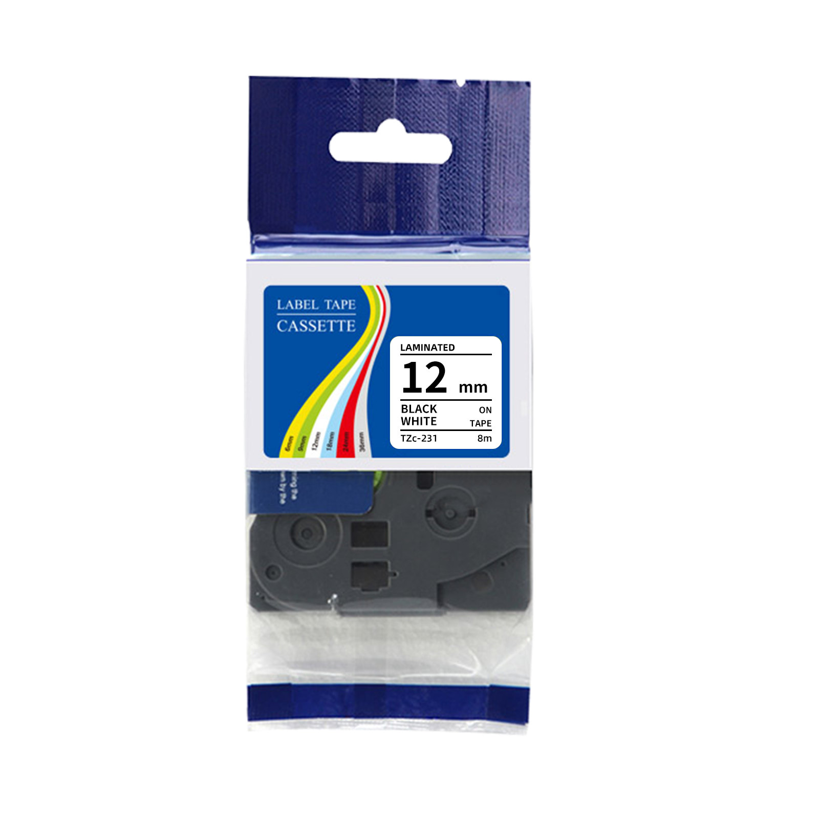Label Printer Tape - Kompatybilna taśma etykietująca TZe -231 czarna